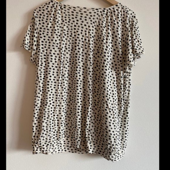 Adoption Fundraiser- Ana white and black polka dot top - Picture 3 of 4